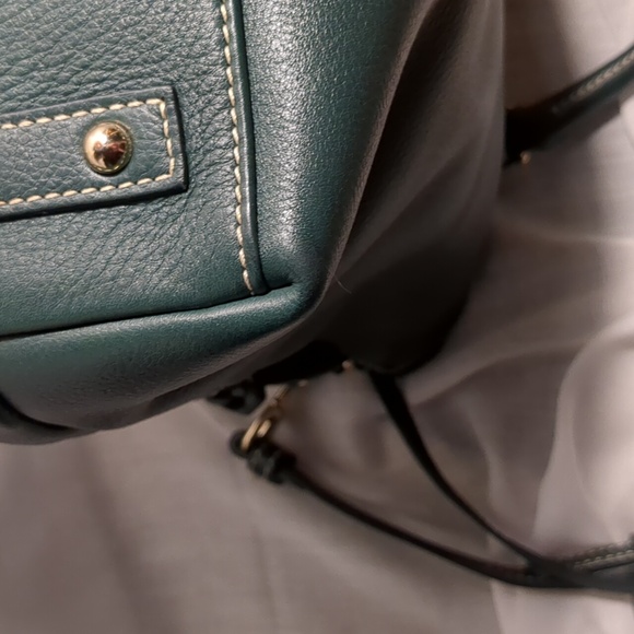 Dooney &Bourke Dillen Hunter green pebbled leather satchel - Picture 8 of 12